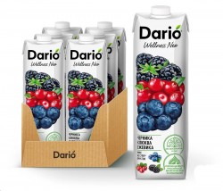 Нектар Dario Велнесс Нео черника клюква ежевика микс из суперфруктов 0.95 л
