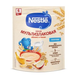 Каша молочная Nestle мультизлаковая с яблоком и бананом с 6 мес 200 г