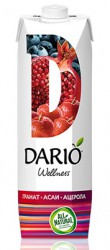 Нектар Dario Велнесс микс гранат асаи ацерола на фруктозе 1 л
